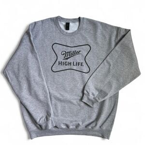 Gray Miller High Life Graphic Crewneck Sweatshirt XL